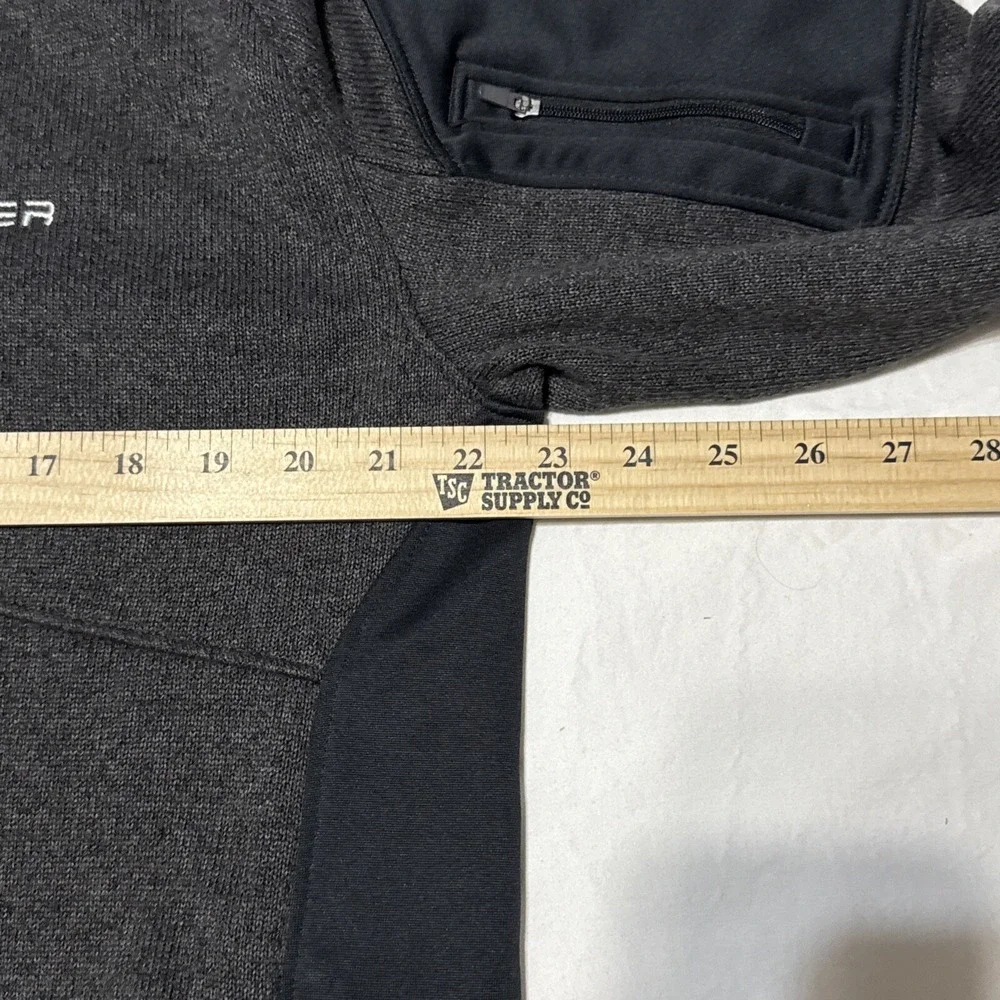 Spyder Zip Up Jacket Men's Size XL Gray Fleece Sweater Sweatshirt Activewear